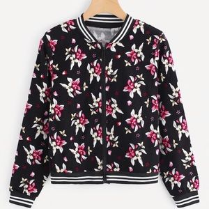 NWOT floral bomber